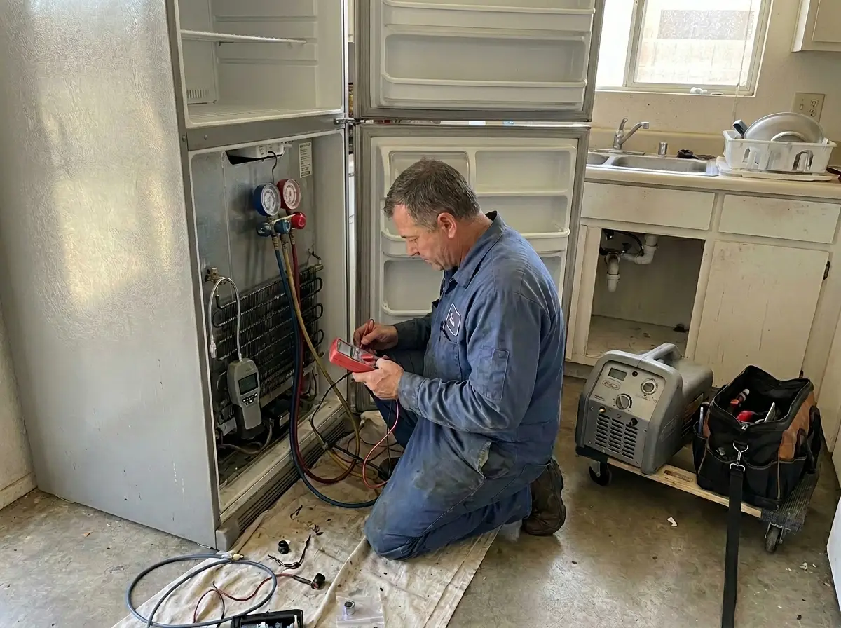 Appliance repair technician using professional diagnostic tools in Yuma AZ